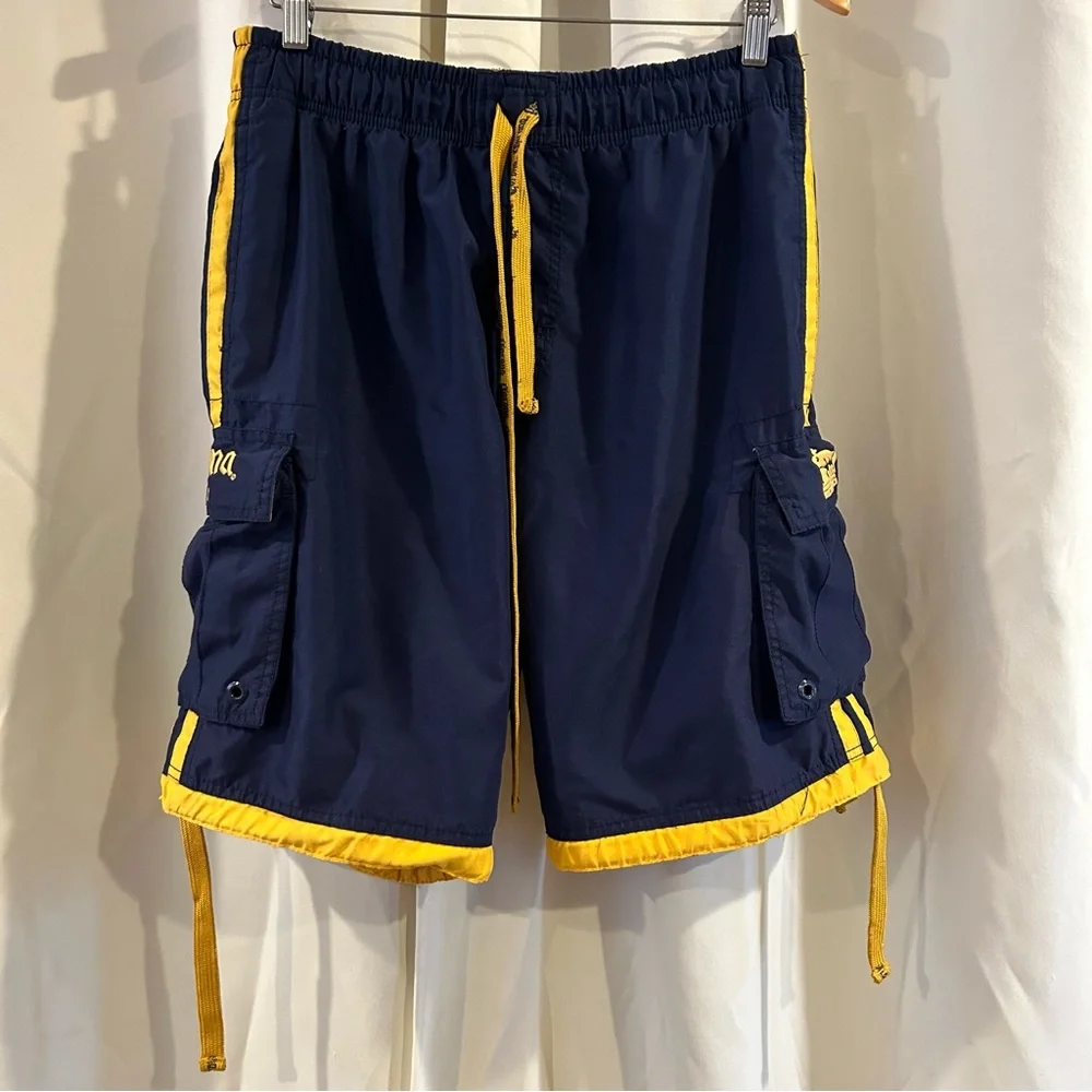 Vtg Y2K Corona‎ Extra Beer Cargo Swim Shorts Trunks Blue Party L